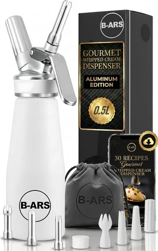 Miniatura 11 de B-ARS Dispensador de crema batida negra, 16.9 fl oz, sifón negro de aluminio para postres frescos, salsa de mousse de café, fácil horneado casero