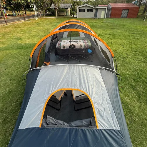 Miniatura 9 de CAMPROS CP Tienda de campaña para 12 personas, tiendas de campaña familiares de 3 habitaciones, tienda familiar impermeable y resistente al viento