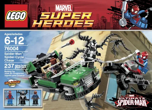 Miniatura 2 de Moto de persecución de Spider 76004, Lego Super Heroes.