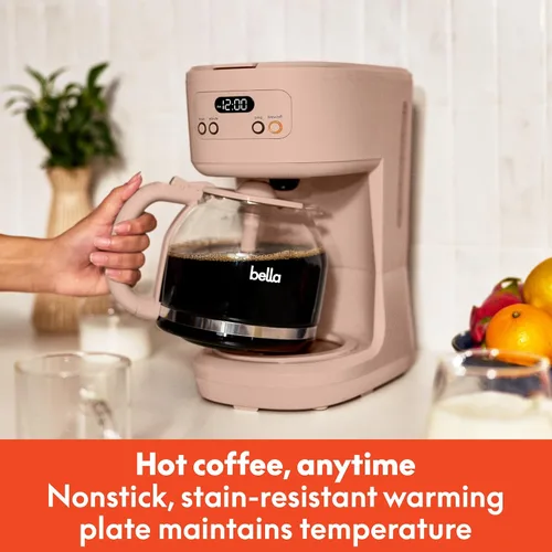 Miniatura 3 de bella Cafetera programable de 12 tazas, accesorios reutilizables aptos para lavavajillas, pantalla LCD de fácil uso, apagado automático, 900 vatios