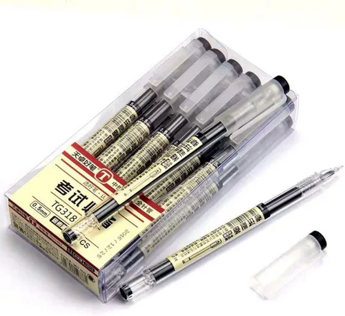 sencoo Paquete de 12 bolígrafos de tinta de gel negro, bolígrafos de punta extra fina, bolígrafo de 0.014 in, negro, oficina, escuela, papelería,