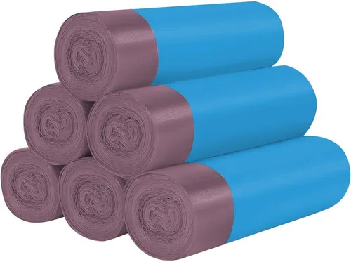 Miniatura 8 de 6 rollos de bolsas de basura pequeñas con cordón, bolsas de basura pequeñas con cordón grueso de 4 galones para cocina, baño, dormitorio, hogar, 120