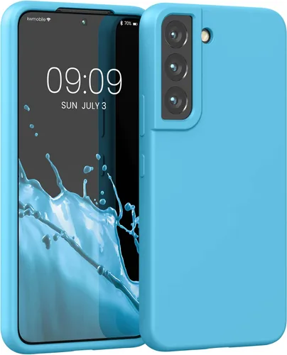 Miniatura 89 de kwmobile Funda compatible con Samsung Galaxy S22 - Funda de silicona TPU con acabado suave - Blue Reef