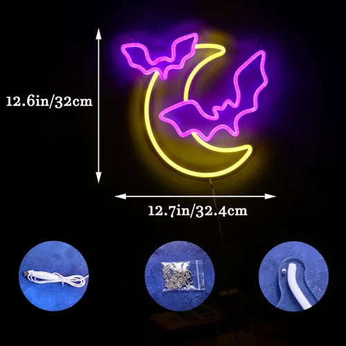 Miniatura 4 de Letrero de neón de Navidad de Salchicha Dachshund Sombrero de Santa LED Regalo de Navidad para niños, amantes de mascotas, lámpara de astas
