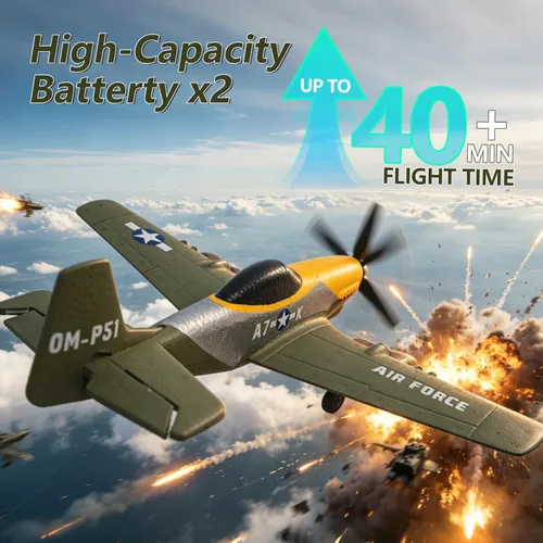 Miniatura 3 de Avión a control remoto de 3 canales con giroscopio de 6 ejes de 2.4 GHz para niños de 8 a 12 años y adultos, avión de chorro al aire libre apto