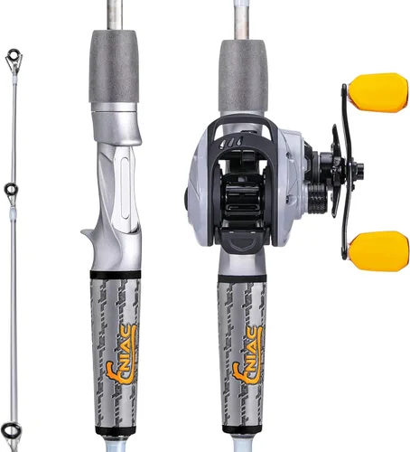 Miniatura 3 de Combos de caña de pescar giratoria y carrete Sougaiyang con manillas vacías de grafito de 2 piezas para pesca de bass Casting con diestros