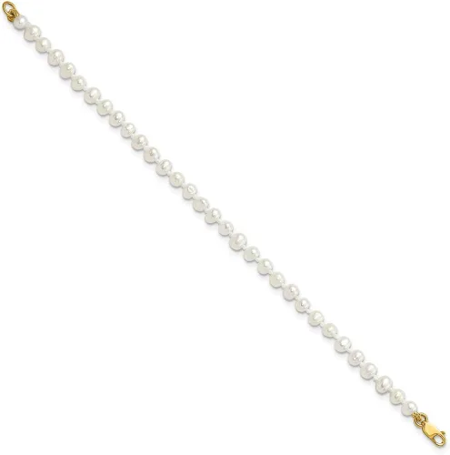 Miniatura 6 de Collar de perlas cultivadas FW de 14 k 0.118-0.157 in de 14 pulgadas, 5 pulgadas. Pulsera y aretes estilo XF502SET, Metal, no conocido