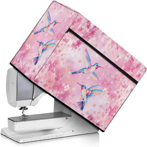 Miniatura 17 de Funda para máquina de coser con estampado floral, estilo bohemio, resistente a las manchas, ligera, impermeable, cubierta antipolvo con bolsillos