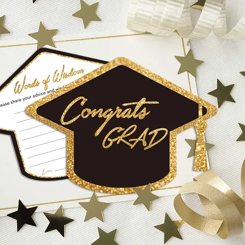 Miniatura 4 de Yuzi-n Tarjetas de consejos de graduación para el graduado (paquete de 50), suministros de decoración de juegos de fiesta de graduación de escuela