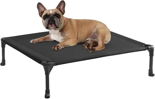 Miniatura 44 de Veehoo Outdoor Elevated Dog Bed for Large Dogs, Cooling Raised Dog Cot Off Ground Hammock Pet Beds with Breathable Mesh, No-Slip Feet, 50"x32