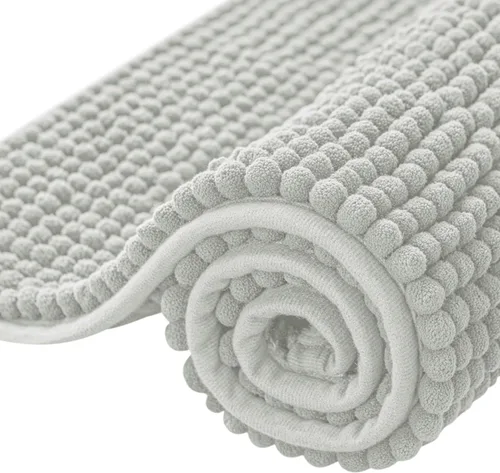 Miniatura 33 de Subrtex - Alfombras de baño de chenilla, tapete de baño de felpa corta y suave, tapete de ducha absorbente de agua, tapete de baño para la ducha