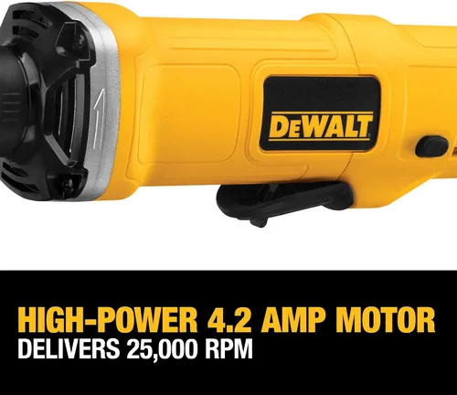 Miniatura 3 de DEWALT Esmerilador, con cable, 1-1/2 pulgadas, 4.2 amperios, 25,000 RPM, capacidad AC/DC (DWE4887)