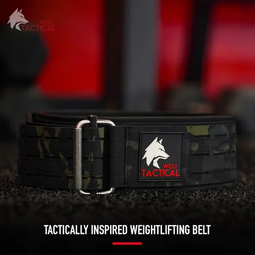 Miniatura 3 de WOLF TACTICAL Cinturón de levantamiento de pesas - Cinturón de peso para hombres, cinturón de levantamiento de pesas para levantamiento de pesas