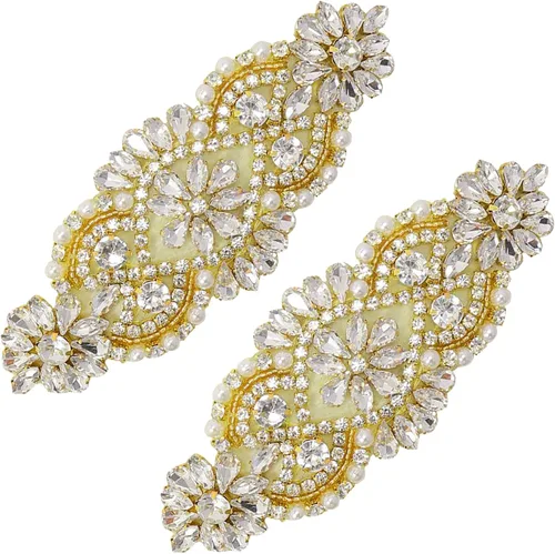 Miniatura 8 de ShiDianYi Vestido nupcial de la boda de la correa de la faja apliques con el cinturón de piedra AB decoración de la cintura del rhinestone nupcial