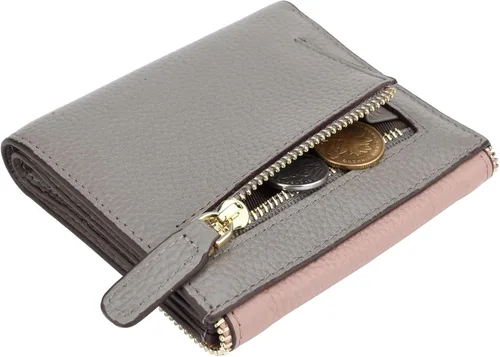 Miniatura 3 de Lavemi Carteras compactas de cuero ultrafinas y pequeñas para mujer, con bloqueo RFID, tarjetero para tarjetas de crédito