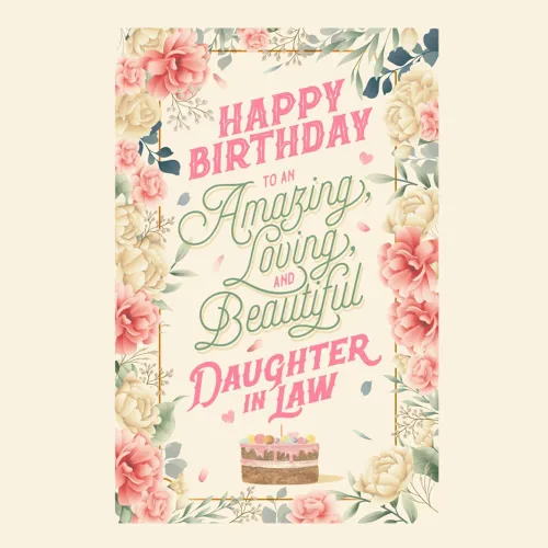 Miniatura 6 de Prime Greetings Tarjeta de cumpleaños para nuera, hecha en Estados Unidos, ecológica, cartulina gruesa con sobre premium de 5 x 7.75 pulgadas