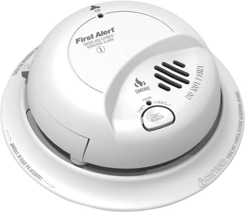 Miniatura 8 de First Alert Alarma combinada de humo y monóxido de carbono, detector cableado de interconexión con batería de respaldo, SMICO100-AC, Paquete de 1