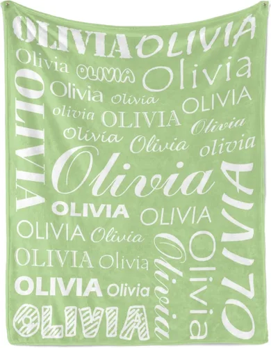 Manta personalizada con nombre para niños y adultos, manta de franela personalizada con nombre