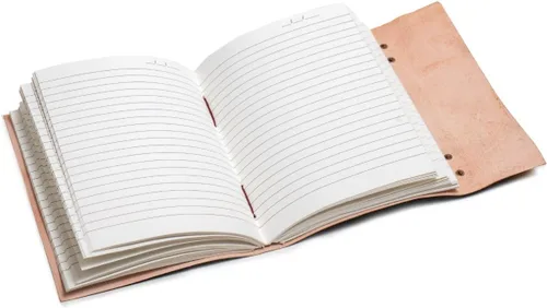 Miniatura 2 de Cuaderno de diario encuadernado en cuero, diario genuino en relieve para escribir hombres y mujeres, 6 x 8 pulgadas, papel rayado, 200 páginas