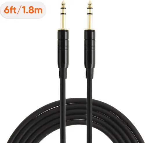 Miniatura 5 de CableCreation Cable TRS de 1/4'' de 6 pies, Cable de Guitarra de Instrumento de Grado Profesional, Cable de Audio Estéreo Balanceado de 1/4 Pulgada