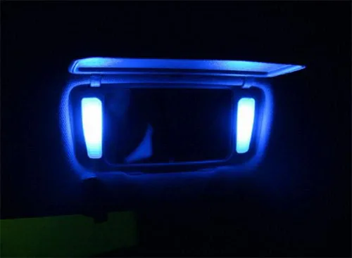Miniatura 4 de iJDMTOY 3-SMD - Bombillas de repuesto 6614F de 1.142 in compatibles con luces de espejo de tocador de automóvil, color azul ultra