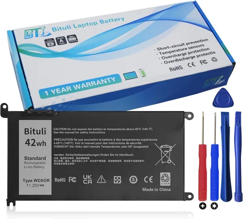 WDX0R - Batería de repuesto para laptop Dell Inspiron 13 15 5000 7000 Series 7579 5570 7378 5567 7573 5379 5378 Latitude 3490 3590 3340 3400 3390