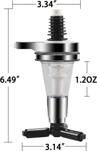 Miniatura 2 de Dispensador de boquilla de repuesto apto para estantes de vino, dispensador de alcohol, licor, cóctel, 1 onza (1.0 fl oz)