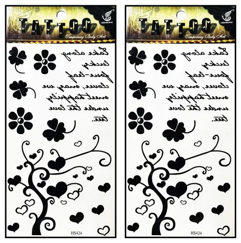 Miniatura 16 de Tatuajes 2 hojas de plumas negras de fantasía temporales tatuajes adhesivos falsos cuerpo brazo pecho hombro tatuajes para adolescentes, hombres
