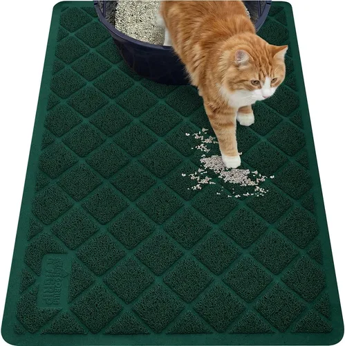 Miniatura 49 de Gorilla Grip - Tapete para atrapar la arena del arenero de gatos, 100% impermeable, fácil de limpiar, respaldo texturizado, suelos más limpios, se