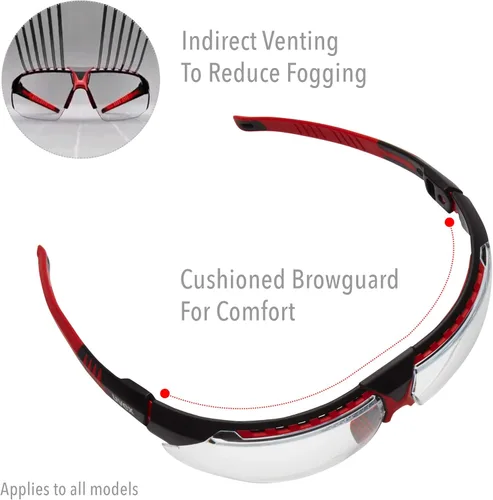 Miniatura 5 de Honeywell Uvex Avatar Gafas de seguridad, marco verde azulado con lente SCT-Reflect 50 y revestimiento duro antiarañazos (S2884)