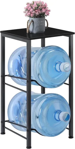 LIANTRAL Soporte para Botella de Agua de 5 Galones con Estante de Almacenamiento, Soporte para Jarra de Agua, Estante para Jarra de Agua, Soporte