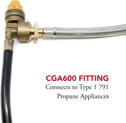 Miniatura 5 de Gas One 50143 Adaptador de manguera de propano de 4 pies, manguera convertidora de 1 lb a 20 lb