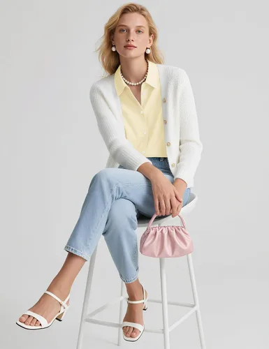 Miniatura 5 de LOMON Camisa de Botones para Mujer Tops de Primavera Verano Manga Larga Negocios Elegante Casual Blusas con Cuello Conjuntos de Trabajo Ropa