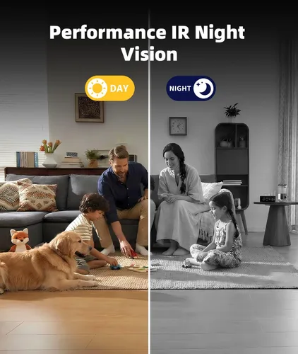 Miniatura 4 de Minicámara - Cámara de niñera inalámbrica 4K HD WiFi para interiores con detección humana AI, visión nocturna, diseño magnético, almacenamiento