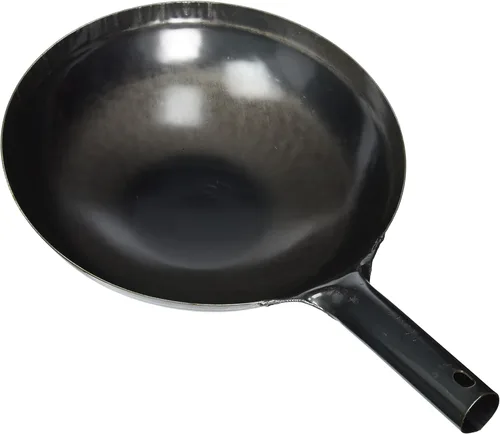 Yamada - Olla wok martillada de hierro, 9.4 pulgadas (9.4 in) (grosor de la placa: 0.06 pulgadas (1)