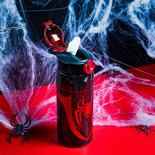 Miniatura 2 de Zak Designs Marvel Spider-Man - Botella de agua para la escuela o viajes, botella de agua de plástico duradero de 25 onzas con popote, asa y tapa
