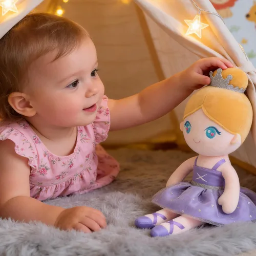 Miniatura 11 de Gloveleya Muñeca bebé niña regalo bailarina felpa suave muñeca púrpura claro Ballet Púrpura01