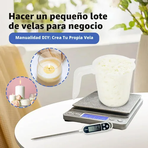 Miniatura 6 de Kit de olla de fusión de cera con derretidor de cera eléctrico, kit de suministros de fabricación de velas profesional con escala digital
