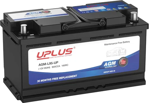 Miniatura 16 de UPLUS BCI Group 47 - Batería de coche AGM-L60-UP sin mantenimiento, 12 V 60 Ah AGM, batería automotriz H5 L2, 660CCA, 105RC, 375LN2-MF