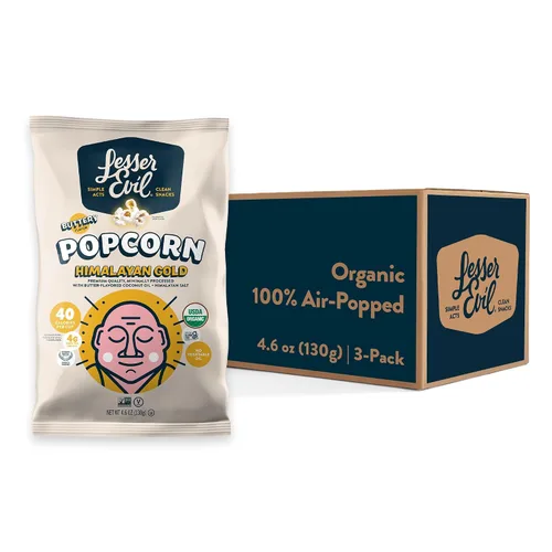 Miniatura 24 de LesserEvil Palomitas de maíz orgánicas "Avocado-licious", exclusivo de Amazon, calidad premium, mínimamente procesado, sin aceite vegetal, 4.6