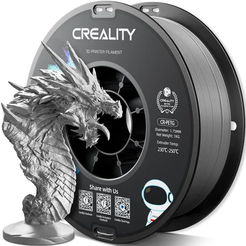 Miniatura 12 de Filamento PETG oficial para impresora 3D Creality de 0.069 in, 2.2 lbs, alta precisión, fuerte dureza, inodoro, mejor flujo, impresión 3D resistente