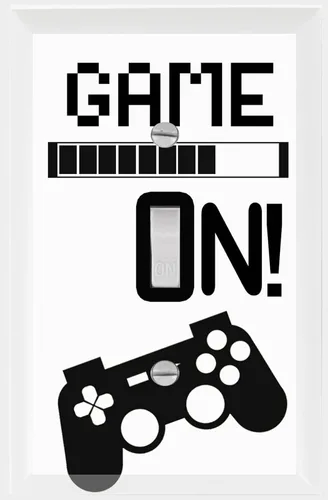 Cubierta de placa de interruptor de luz fresca, decoración de habitación de videojuegos, regalo de pared novedoso, decorativo, divertido, para JUEGO