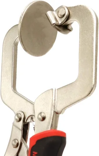 Miniatura 3 de Monster & Master Alicates de bloqueo con abrazadera en C de 6 pulgadas con almohadillas giratorias planas más grandes para carpintería, soldadura