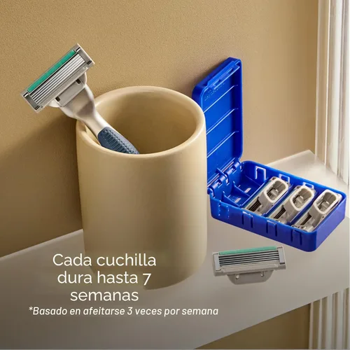 Miniatura 3 de Harry's Kit de afeitado Plus para hombres, mango premium, cartucho de hoja de afeitar, gel de afeitado espumoso y cubierta de hoja de viaje, sistema