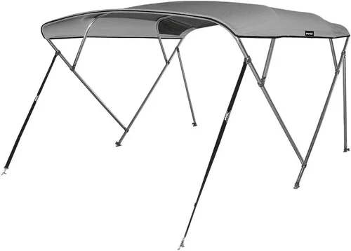 Miniatura 22 de MSC - Toldo superior de barco de 3 y 4 arcos, poliéster teñido en solución 600D, incluye 2 postes de soporte y 4 correas ajustables Verde bosque