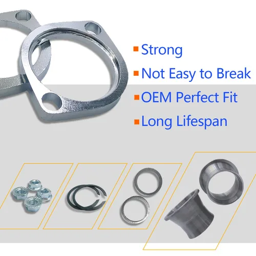 Miniatura 6 de Kit de juntas y conos de torque y brida cromada con tuercas y arandelas compatible con modelos Touring Dyna Softail Sportster Evolution Big Twin