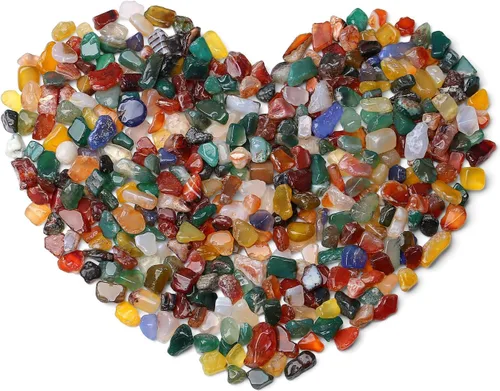 Miniatura 10 de Grava de cristal de cuarzo rosa, piedras trituradas, piedras curativas a granel, piedras naturales pulidas, decoración del hogar, guijarros pequeños