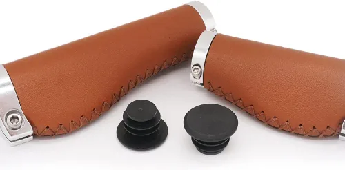 Miniatura 6 de Mango de bicicleta, cuero artificial de microfibra de PVC, largo 0.874x5.315 in, corto 0.874x3.740 in, ergonómico, antideslizante, para bicicleta