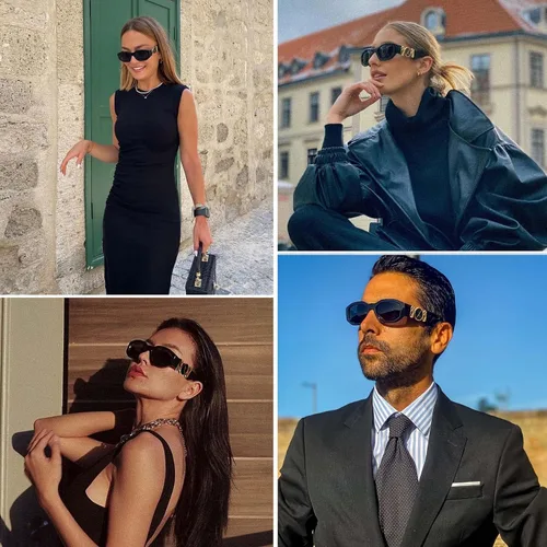 Miniatura 4 de mosanana Gafas de sol rectangulares de moda para mujeres y hombres, modelo TRACER