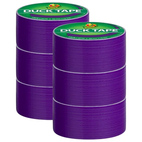 Miniatura 14 de Duck Tape - 283138 cinta adhesiva de color violeta, 1.88 pulgadas x 20 yardas cada rollo, 3 rollos Púrpura